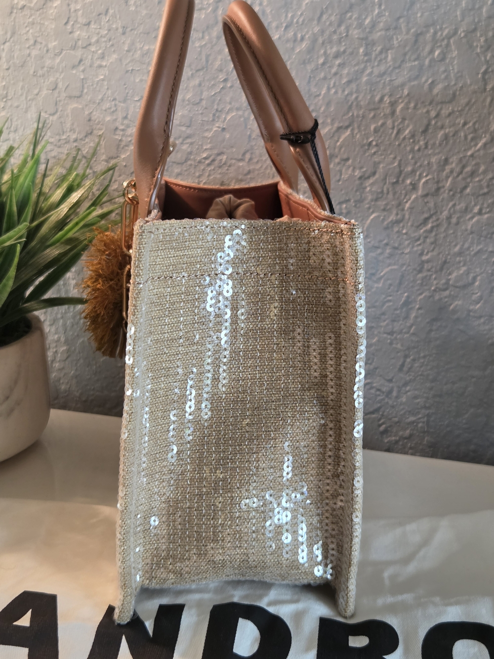 Sandro Paris New Kasbah Sequin Woven Mini Tote Crossbody Bag NWT - Picture 8 of 16